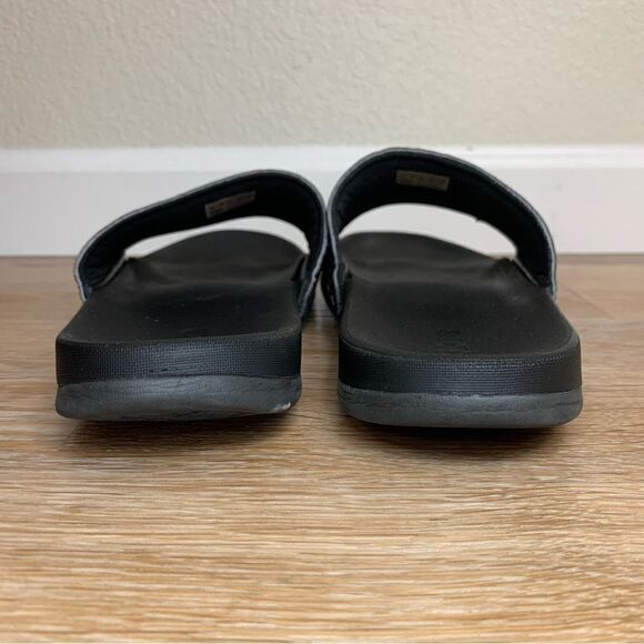 Adidas Women’s Black White Striped Slide Sandals - Picture 9 of 12
